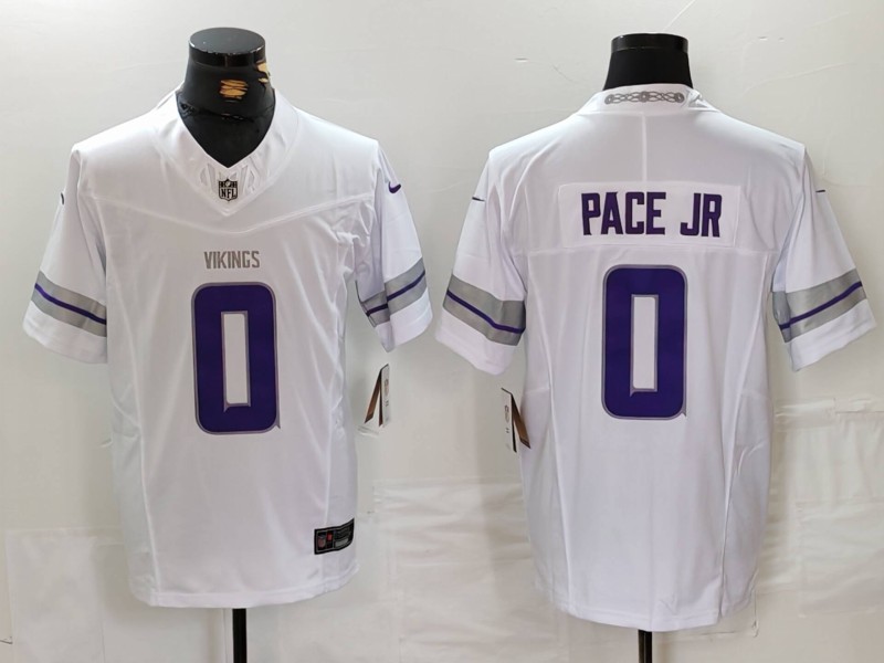 Men's Minnesota Vikings Ivan Pace Jr #0 White Alternate Vapor F.U.S.E. Elite Jersey